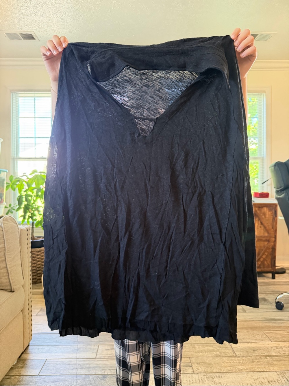 We The Free Black V-Neck Tunic Top